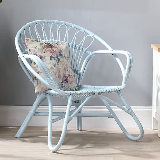 Nanding Rattan Accent Armchair In Blue_1