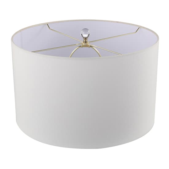 Nantes White Linen Shade Table Lamp With Gold Metal Base_5