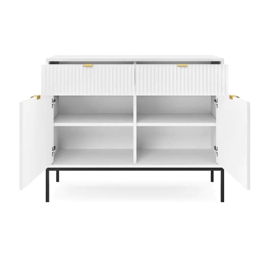 Napa Wooden Sideboard With 2 Doors 2 Drawers In Matt White_3