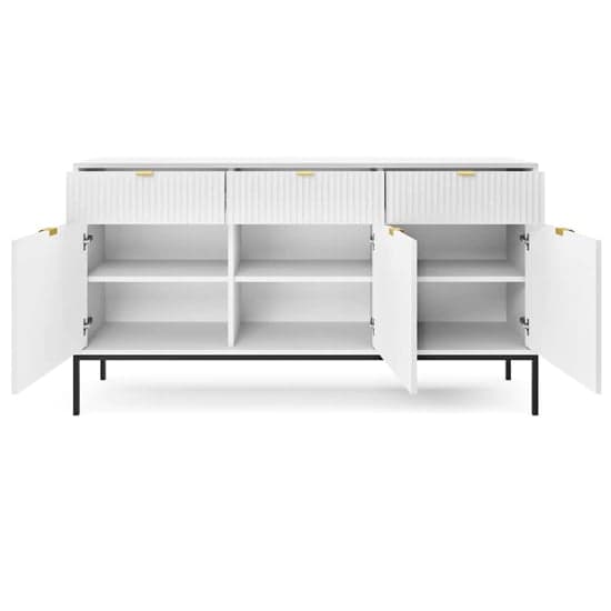 Napa Wooden Sideboard With 3 Doors 3 Drawers In Matt White_2