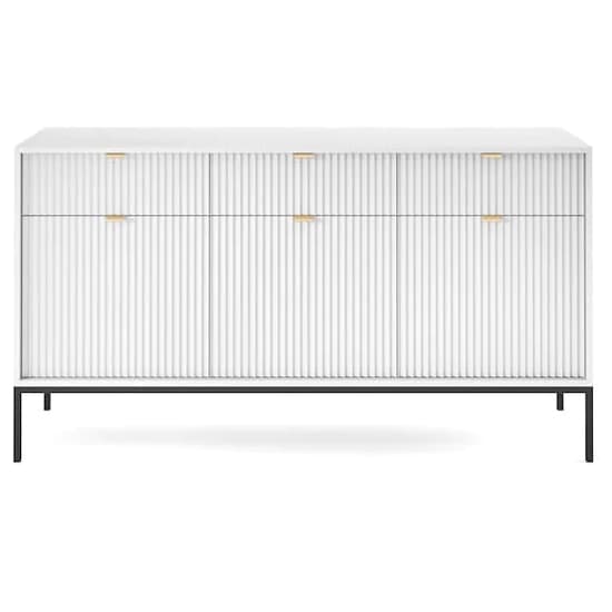 Napa Wooden Sideboard With 3 Doors 3 Drawers In Matt White_1