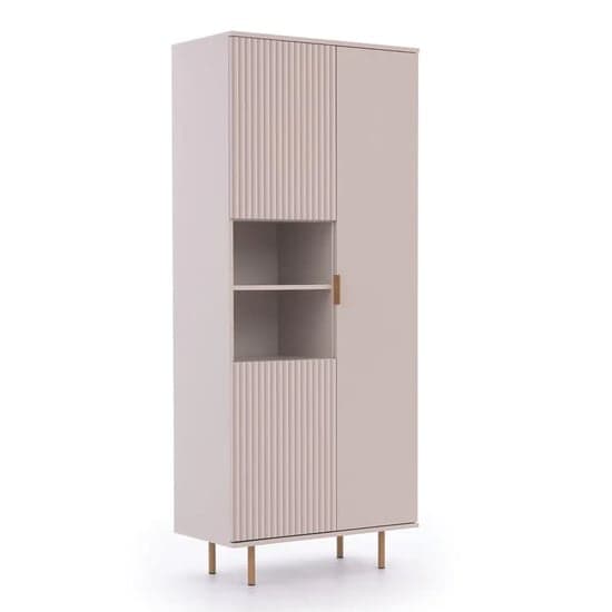 Naples Wooden Display Cabinet With 2 Doors In Cashmere_2
