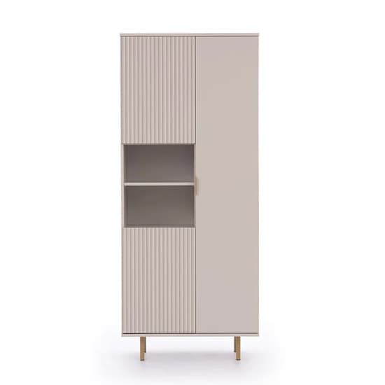 Naples Wooden Display Cabinet With 2 Doors In Cashmere_3