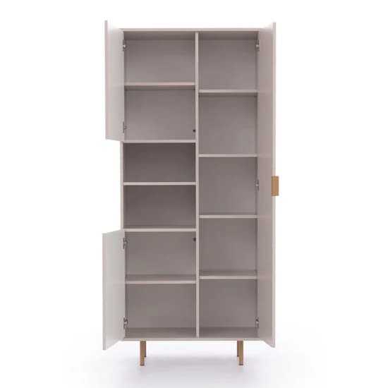 Naples Wooden Display Cabinet With 2 Doors In Cashmere_4