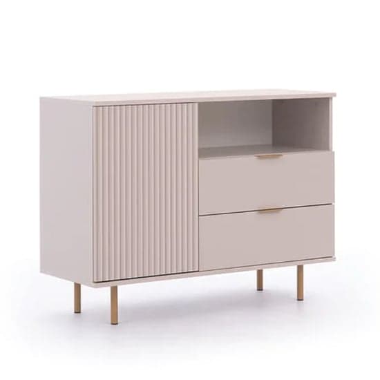 Naples Wooden Sideboard With 1 Doors 2 Drawers In Cashmere_2