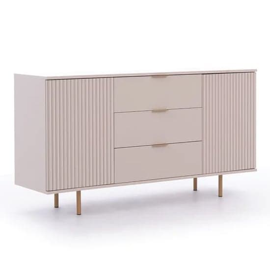 Naples Wooden Sideboard With 2 Doors 3 Drawers In Cashmere_2
