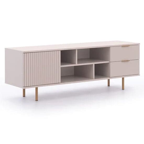 Naples Wooden TV Stand With 1 Door 2 Drawers In Cashmere_2