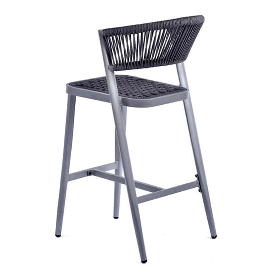 Nardo Rope Weave Bar Chair In Grey With Metal Frame_3