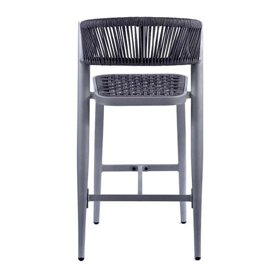 Nardo Rope Weave Bar Chair In Grey With Metal Frame_4