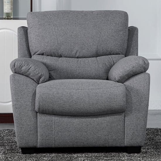 Narva Fixed Fabric 1 Seater Sofa In Grey_1