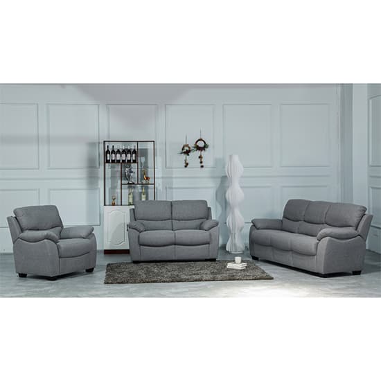 Narva Fixed Fabric 3+2 Sofa Set In Grey_2