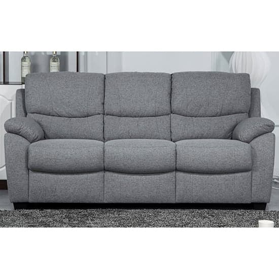 Narva Fixed Fabric 3 Seater Sofa In Grey_1