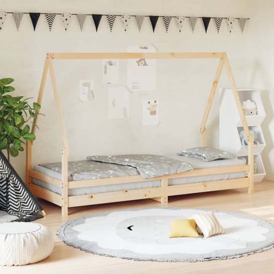 Narva Kids Solid Pine Wood Single Bed In Natural_1