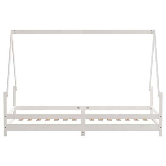 Narva Kids Solid Pine Wood Single Bed In White_5