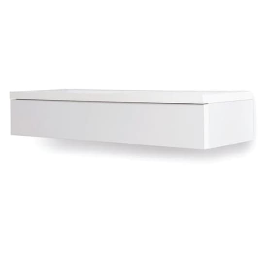 Narva Wooden Floating Dressing Table And Wall Mirror In White_2