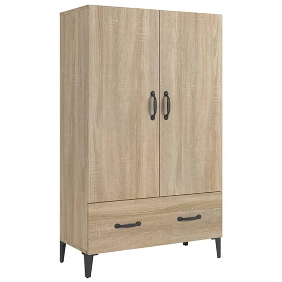 Narvel Wooden Highboard With 2 Doors 1 Drawer In Sonoma Oak_3