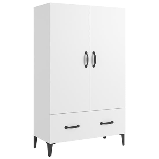 Narvel Wooden Highboard With 2 Doors 1 Drawer In White_3