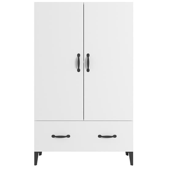 Narvel Wooden Highboard With 2 Doors 1 Drawer In White_4
