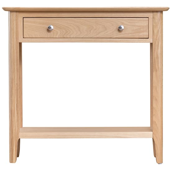 Nassau Wooden 1 Drawer Console Table In Natural Oak_2