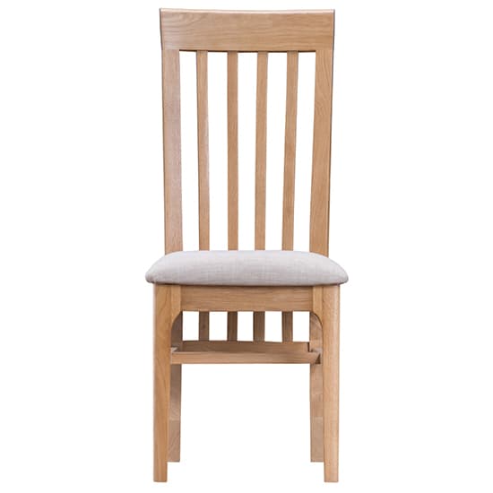 Nassau Wooden Dining Chair In Natural Oak With Fabric Seat_2