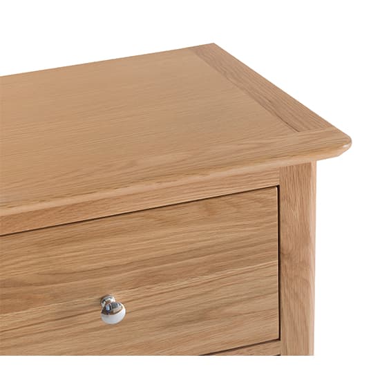 Nassau Tall Wooden Chest Of 5 Drawers In Natural Oak_5