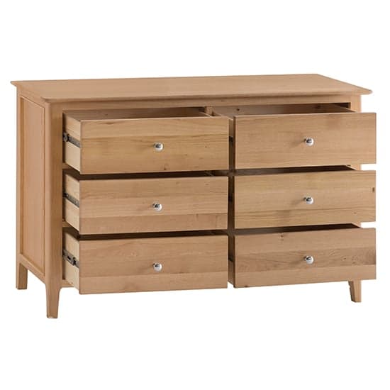 Nassau Wide Wooden Chest Of 6 Drawers In Natural Oak_2