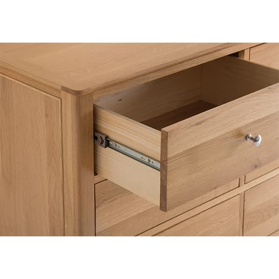 Nassau Wide Wooden Chest Of 6 Drawers In Natural Oak_3