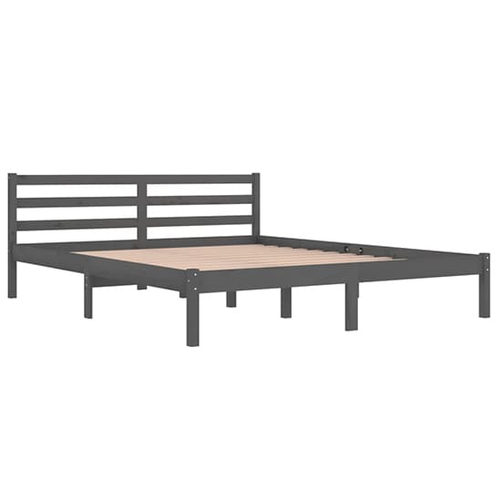 Nastia Solid Pinewood King Size Bed In Grey_3