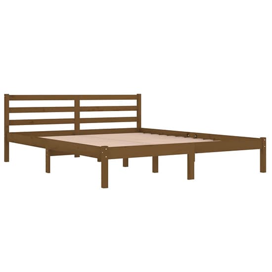 Nastia Solid Pinewood King Size Bed In Honey Brown_3