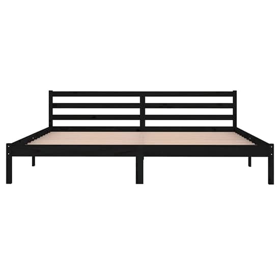 Nastia Solid Pinewood Super King Size Bed In Black_4