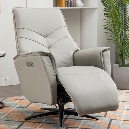 Nathon Leather Swivel Electric Recliner Armchair In Moon_2