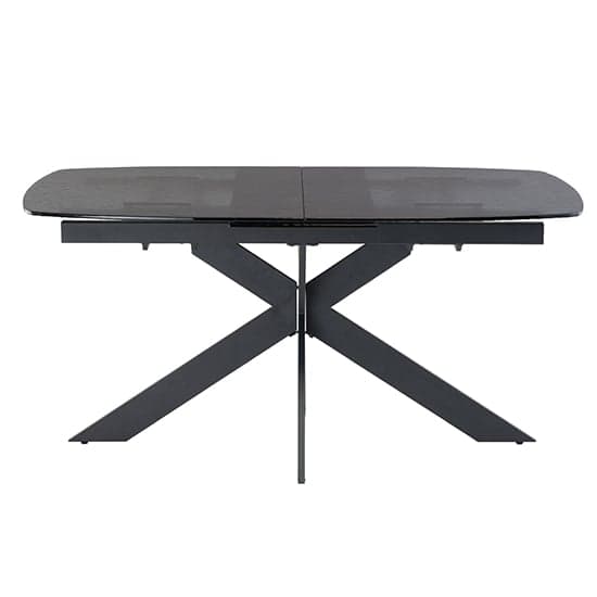 Natick Extending Bubble Glass Dining Table In Black_2