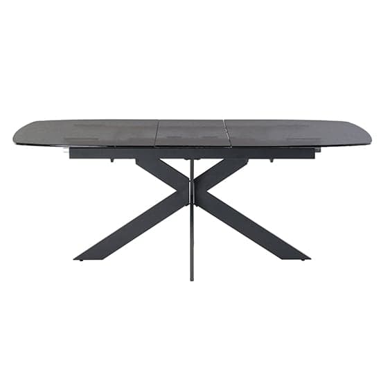 Natick Extending Bubble Glass Dining Table In Black_1