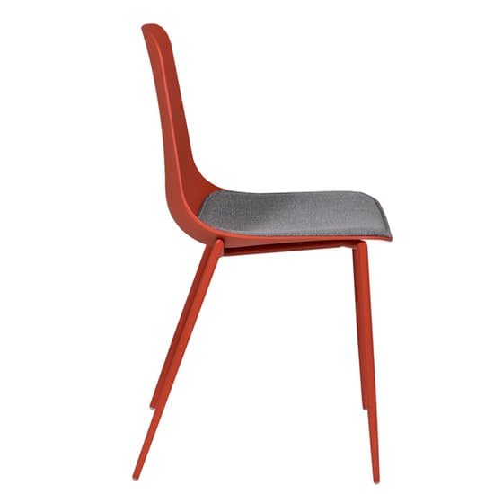 Naxos Metal Dining Chair In Rust Fabric Seat_3