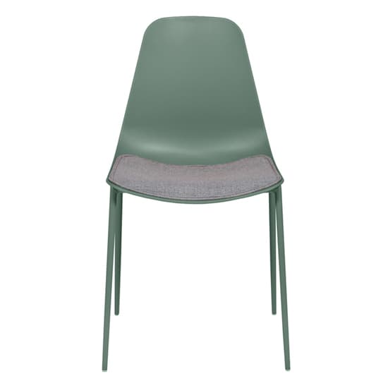 Naxos Metal Dining Chair In Sage Fabric Seat_2