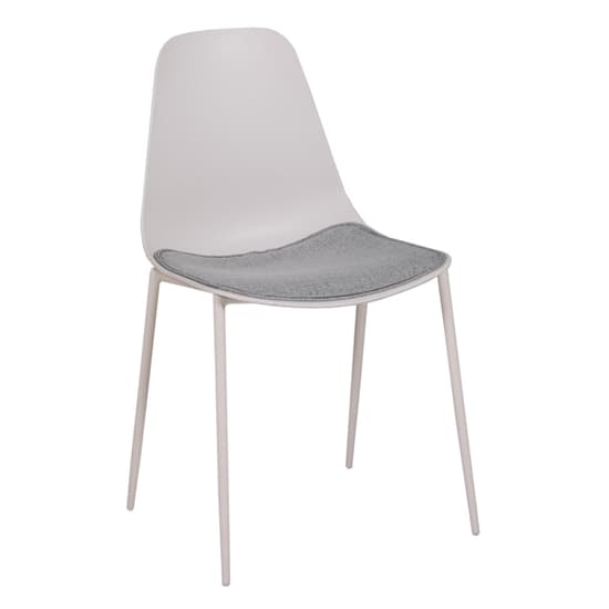 Naxos Stone Metal Dining Chairs With Fabric Seat In Pair_2