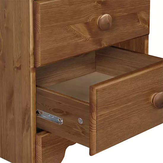 Naxos Wooden Bedside Cabinet 3 Drawers In Cherry_4