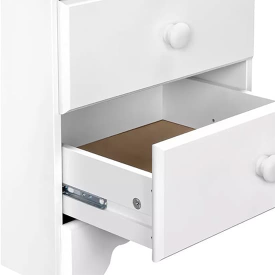 Naxos Wooden Bedside Cabinet 3 Drawers In White_4