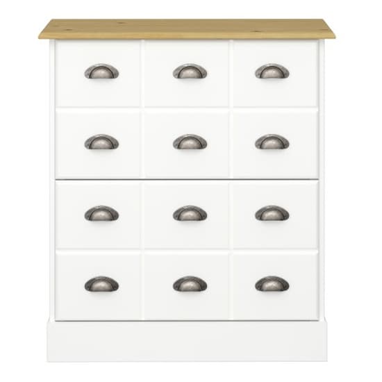 Nebula Wooden Shoe Storage Cabinet In White And Pine_3