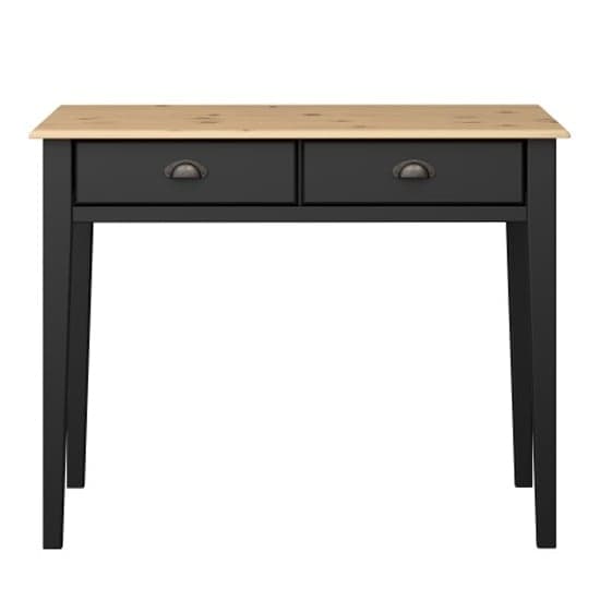 Nebula Wooden Study Desk In Black And Pine_2