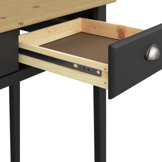 Nebula Wooden Study Desk In Black And Pine_3