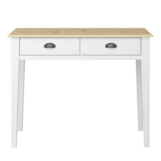 Nebula Wooden Study Desk In White And Pine_2