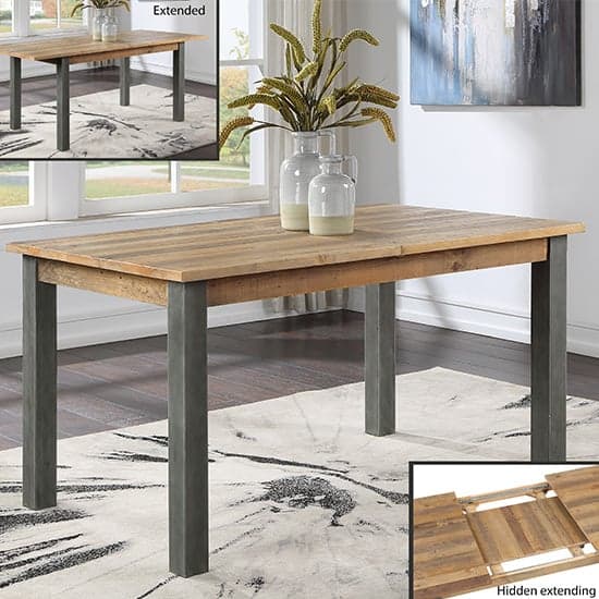 Nebura Extending Wooden Dining Table In Reclaimed Wood_2