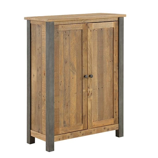 Nebura Large Wooden Shoe Storage Cabinet In Reclaimed Wood_3