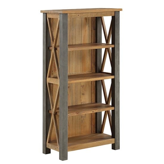 Nebura Small Wooden Bookcase In Reclaimed Wood_2