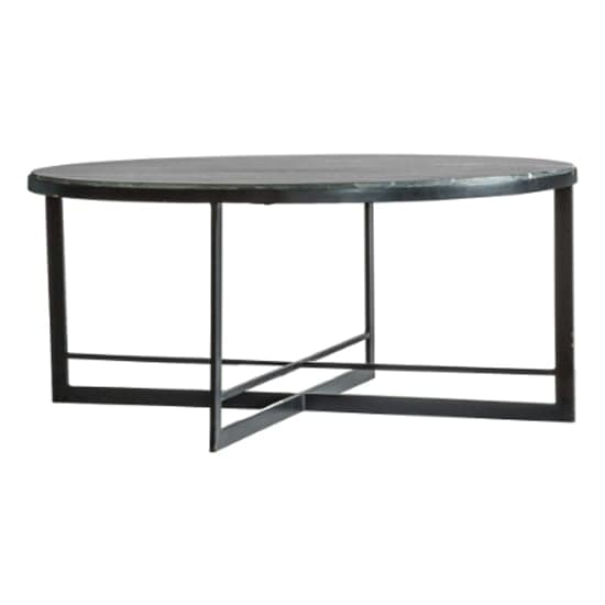 Nectar Round Marble Coffee Table With Black Metal Frame_2