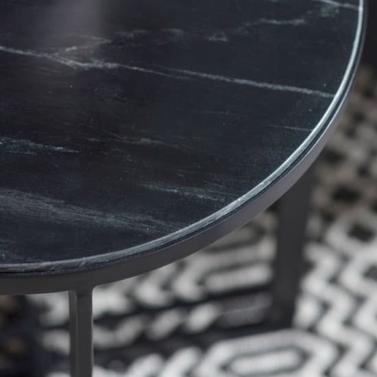 Nectar Round Marble Side Table With Black Metal Frame_4