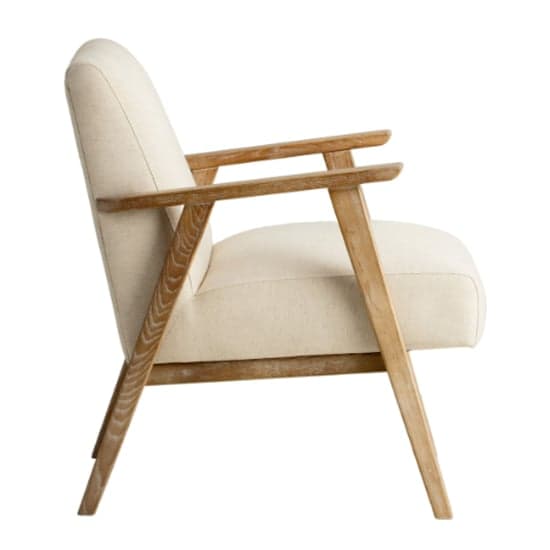 Neelan Fabric Armchair With Wooden Frame In Natural_2