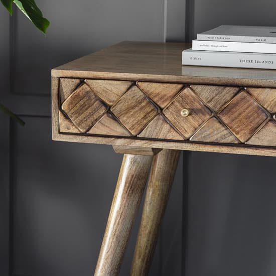 Neenah Mango Wood Console Table With 2 Drawers In Burnt Wax_3
