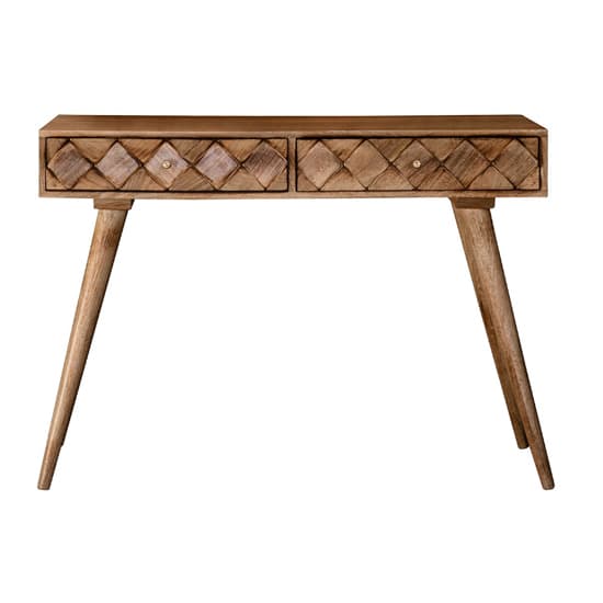 Neenah Mango Wood Console Table With 2 Drawers In Burnt Wax_4